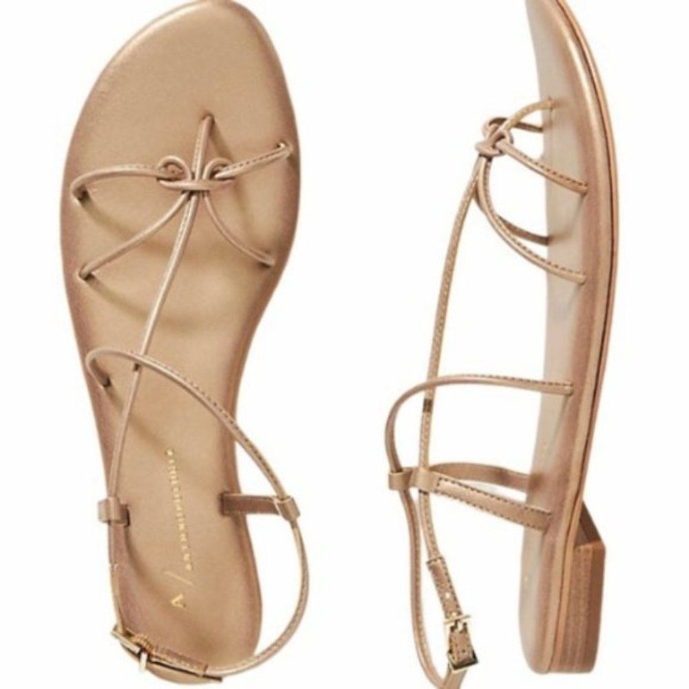 NIB Anthropologie Daydream Gold Strappy Sandals | 6